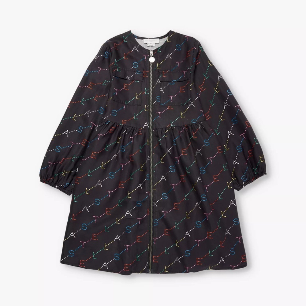 NWT STELLA MCCARTNEY Monogram-print woven dress